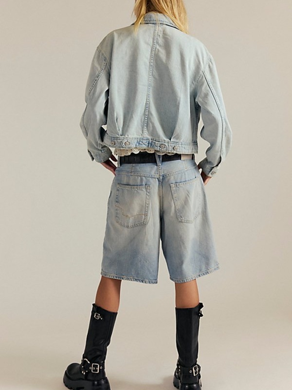Free People-We the Free Sidney Denim Jacket-Sun-kissed-Medium-NWT - Picture 2 of 8